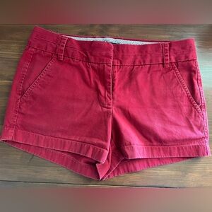 J. Crew Chino Shorts Red Size 2